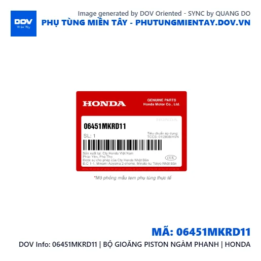 06451MKRD11 | BỘ GIOĂNG PISTON NGÀM PHANH | HONDA — 06451MKRD11