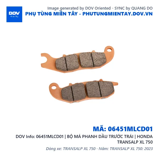 06451MLCD01 | BỘ MÁ PHANH DẦU TRƯỚC TRÁI | HONDA TRANSALP XL 750 — 06451MLCD01