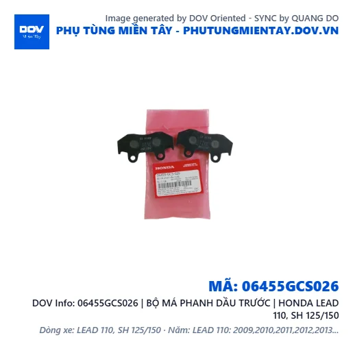 06455GCS026 | BỘ MÁ PHANH DẦU TRƯỚC | HONDA LEAD 110, SH 125/150 — 06455GCS026