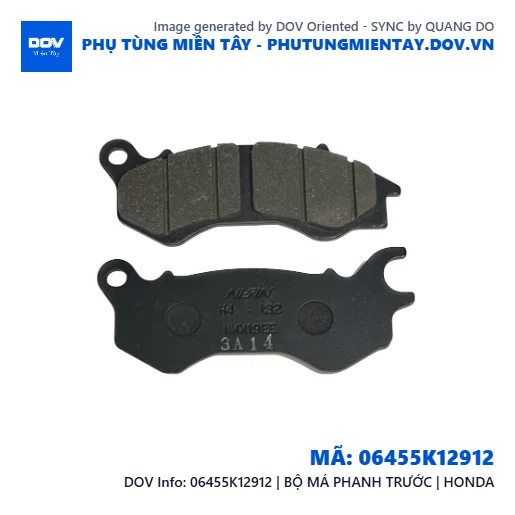 06455K12912 | BỘ MÁ PHANH TRƯỚC | HONDA  — 06455K12912