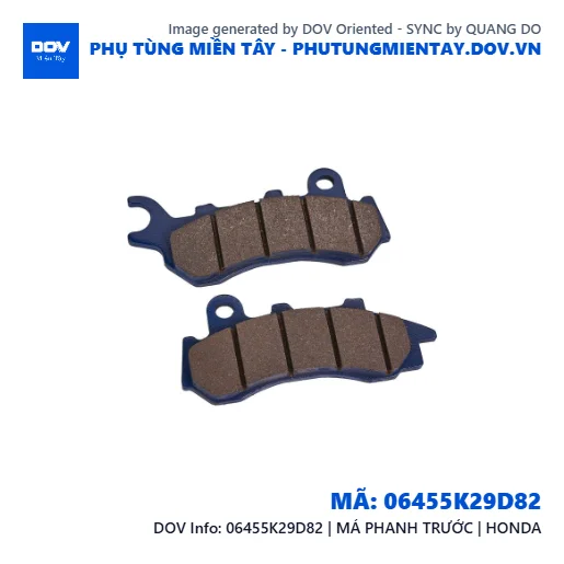 06455K29D82 | MÁ PHANH TRƯỚC | HONDA  — 06455K29D82
