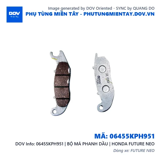 06455KPH951 | BỘ MÁ PHANH DẦU | HONDA FUTURE NEO — 06455KPH951