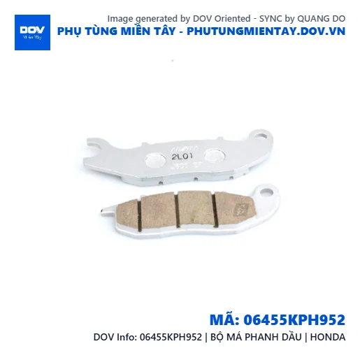 06455KPH952 | BỘ MÁ PHANH DẦU | HONDA — 06455KPH952