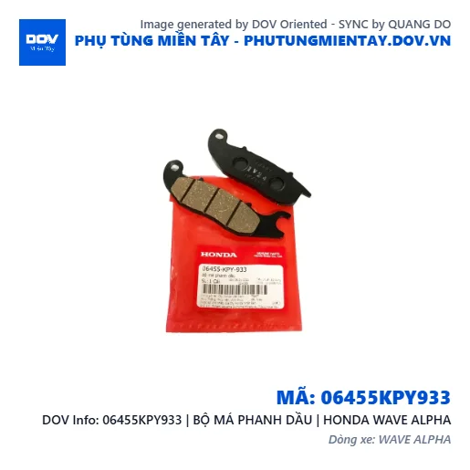 06455KPY933 | BỘ MÁ PHANH DẦU | HONDA WAVE ALPHA — 06455KPY933