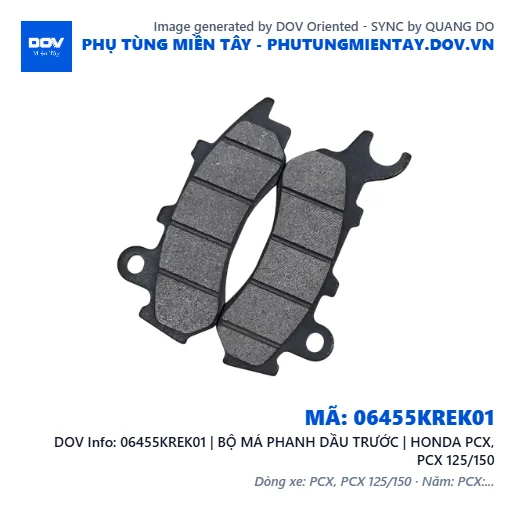 06455KREK01 | BỘ MÁ PHANH DẦU TRƯỚC | HONDA PCX, PCX 125/150 — 06455KREK01