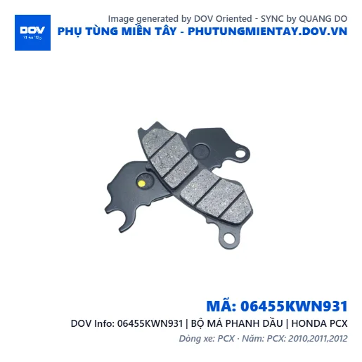06455KWN931 | BỘ MÁ PHANH DẦU | HONDA PCX — 06455KWN931