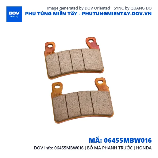 06455MBW016 | BỘ MÁ PHANH TRƯỚC | HONDA  — 06455MBW016