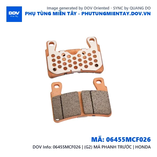 06455MCF026 | (G2) MÁ PHANH TRƯỚC | HONDA  — 06455MCF026