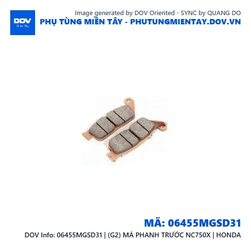 06455MGSD31 | (G2) MÁ PHANH TRƯỚC NC750X | HONDA  — 06455MGSD31