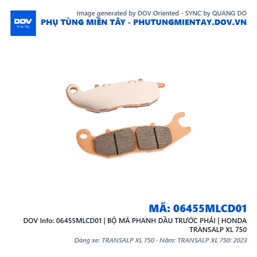06455MLCD01 | BỘ MÁ PHANH DẦU TRƯỚC PHẢI | HONDA TRANSALP XL 750 — 06455MLCD01
