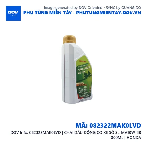 082322MAK0LVD | CHAI DẦU ĐỘNG CƠ XE SỐ SL-MA10W-30 800ML | HONDA — 082322MAK0LVD