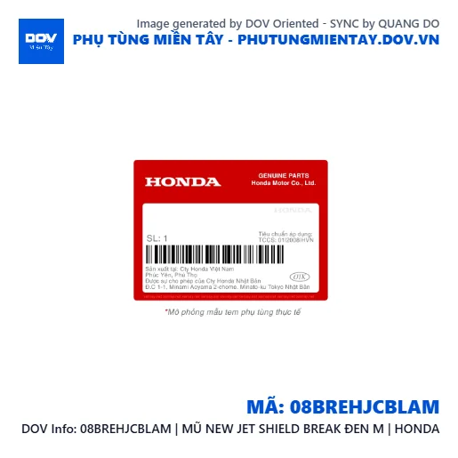 08BREHJCBLAM | MŨ NEW JET SHIELD BREAK ĐEN M | HONDA — 08BREHJCBLAM