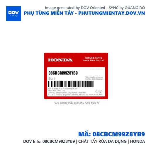 08CBCM99Z8YB9 | CHẤT TẨY RỬA ĐA DỤNG | HONDA  — 08CBCM99Z8YB9