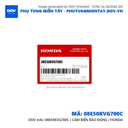 08E50KVG700C | CẢM BIẾN BÁO ĐỘNG | HONDA  — 08E50KVG700C