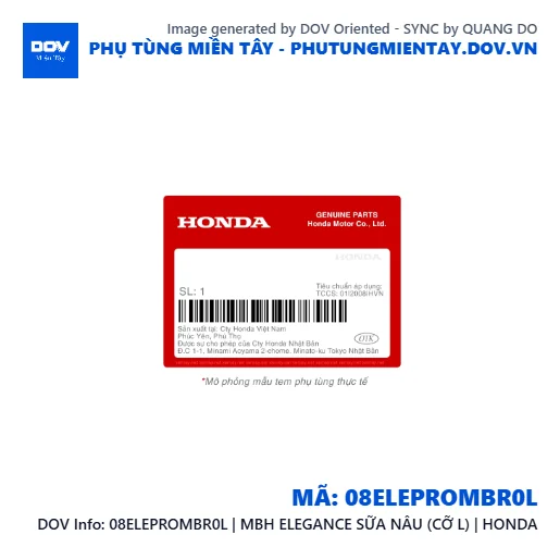 08ELEPROMBR0L | MBH ELEGANCE SỮA NÂU (CỠ L) | HONDA — 08ELEPROMBR0L