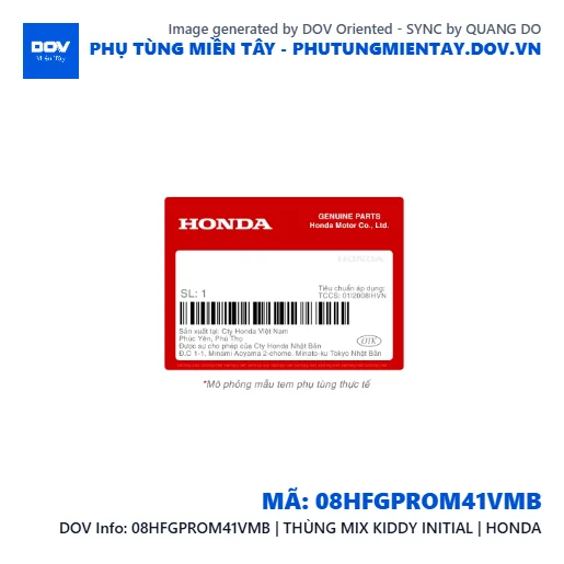 08HFGPROM41VMB | THÙNG MIX KIDDY INITIAL | HONDA  — 08HFGPROM41VMB