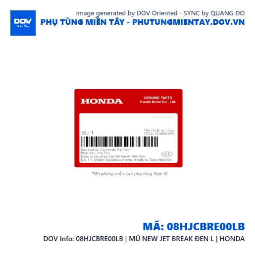 08HJCBRE00LB | MŨ NEW JET BREAK ĐEN L | HONDA  — 08HJCBRE00LB