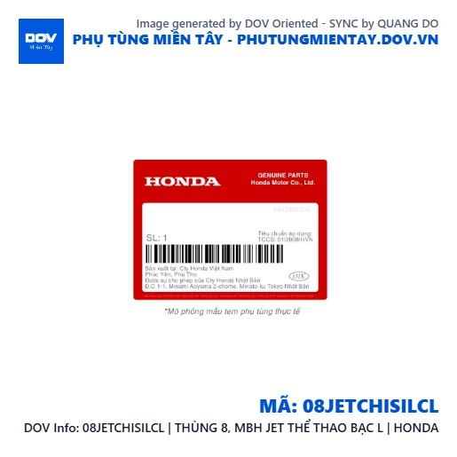 08JETCHISILCL | THÙNG 8, MBH JET THỂ THAO BẠC L | HONDA — 08JETCHISILCL