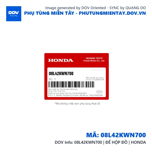 08L42KWN700 | ÐẾ HỘP ĐỒ | HONDA  — 08L42KWN700