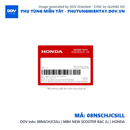 08NSCHJCSILL | MBH NEW SCOOTER BẠC (L) | HONDA  — 08NSCHJCSILL