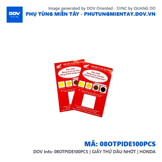 08OTPIDE100PCS | GIẤY THỬ DẦU NHỚT | HONDA — 08OTPIDE100PCS