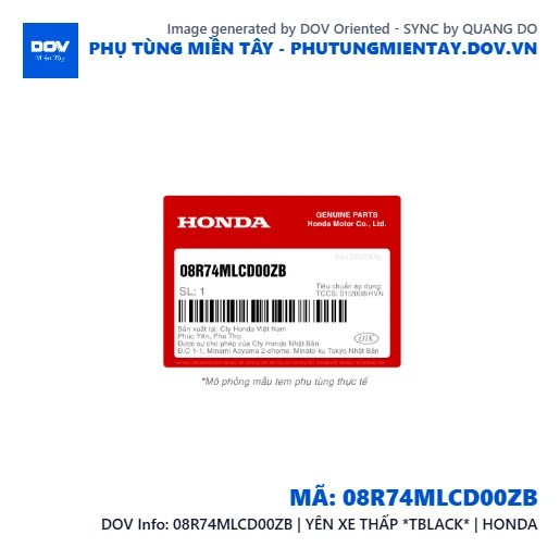 08R74MLCD00ZB | YÊN XE THẤP *TBLACK* | HONDA  — 08R74MLCD00ZB
