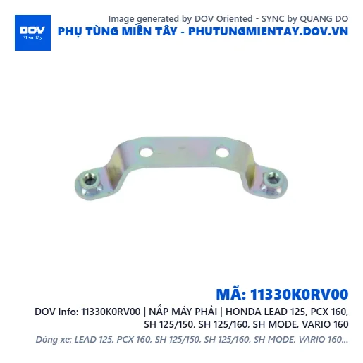 11330K0RV00 | NẮP MÁY PHẢI | HONDA LEAD 125, PCX 160, SH 125/150, SH 125/160, SH MODE, VARIO 160 — 11330K0RV00