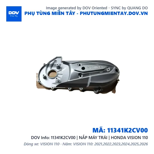 11341K2CV00 | NẮP MÁY TRÁI | HONDA VISION 110 — 11341K2CV00