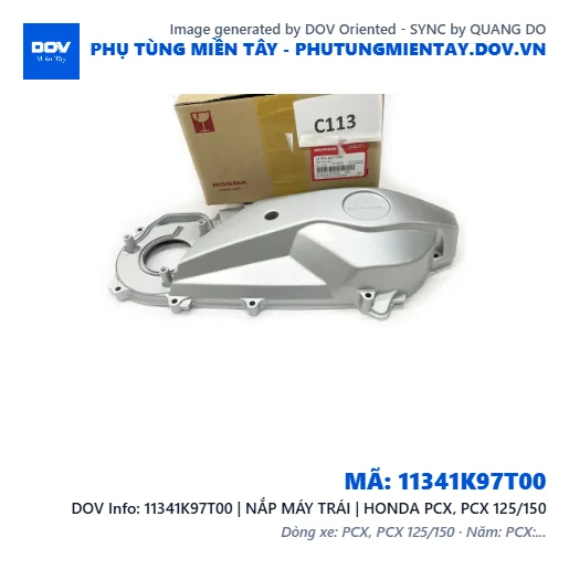 11341K97T00 | NẮP MÁY TRÁI | HONDA PCX, PCX 125/150 — 11341K97T00