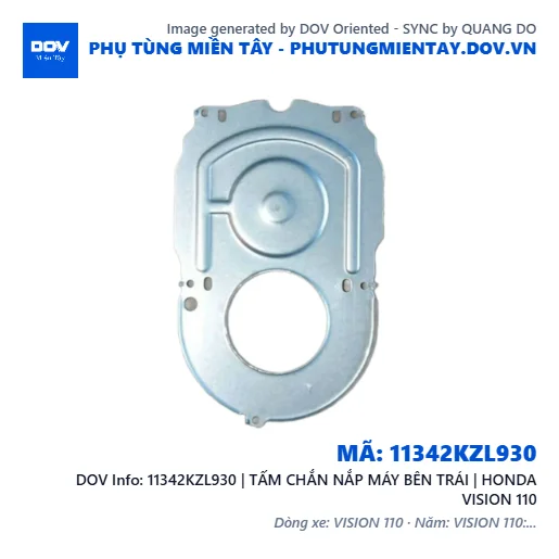11342KZL930 | TẤM CHẮN NẮP MÁY BÊN TRÁI | HONDA VISION 110 — 11342KZL930