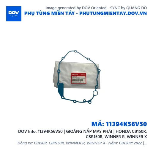 11394K56V50 | GIOĂNG NẮP MÁY PHẢI | HONDA CB150R, CBR150R, WINNER R, WINNER X — 11394K56V50