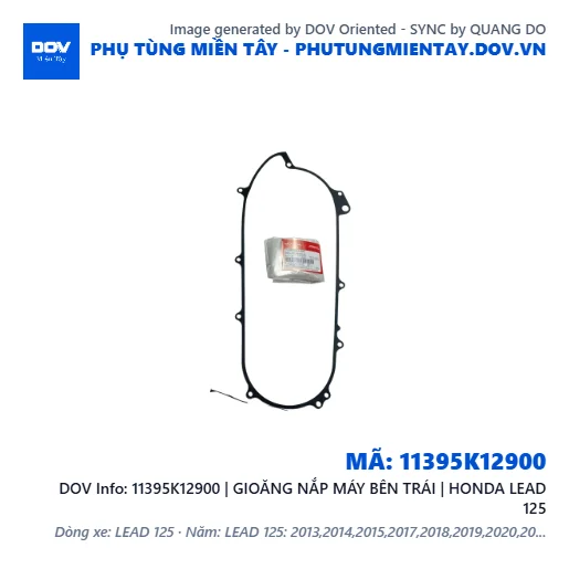 11395K12900 | GIOĂNG NẮP MÁY BÊN TRÁI | HONDA LEAD 125 — 11395K12900