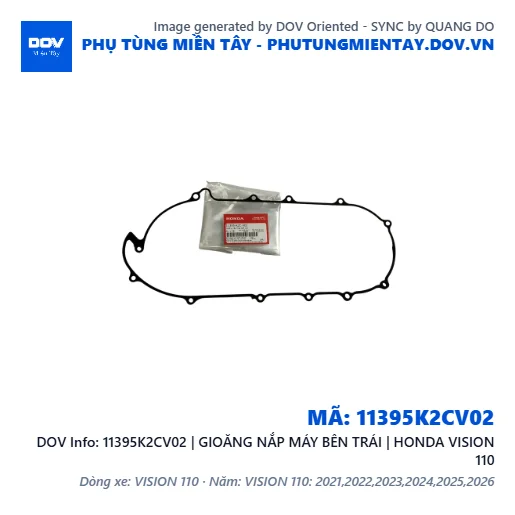 11395K2CV02 | GIOĂNG NẮP MÁY BÊN TRÁI | HONDA VISION 110 — 11395K2CV02