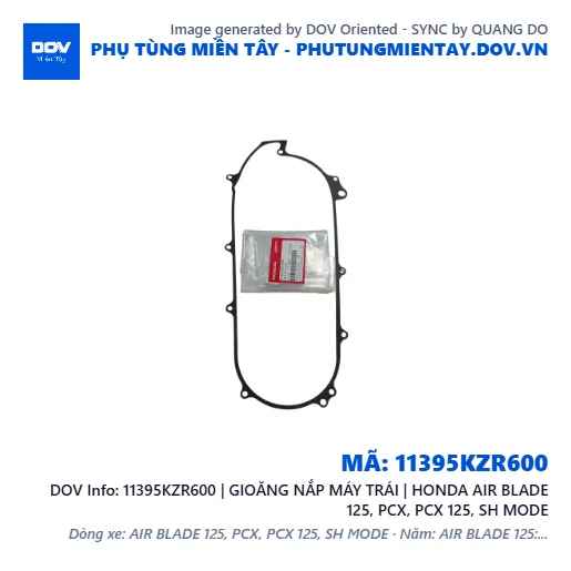 11395KZR600 | GIOĂNG NẮP MÁY TRÁI | HONDA AIR BLADE 125, PCX, PCX 125, SH MODE — 11395KZR600