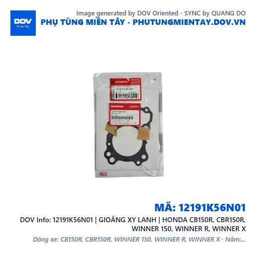 12191K56N01 | GIOĂNG XY LANH | HONDA CB150R, CBR150R, WINNER 150, WINNER R, WINNER X — 12191K56N01