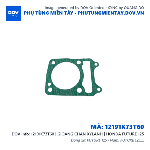 12191K73T60 | GIOĂNG CHÂN XYLANH | HONDA FUTURE 125 — 12191K73T60