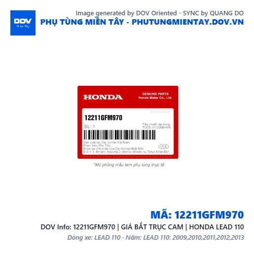 12211GFM970 | GIÁ BẮT TRỤC CAM | HONDA LEAD 110 — 12211GFM970