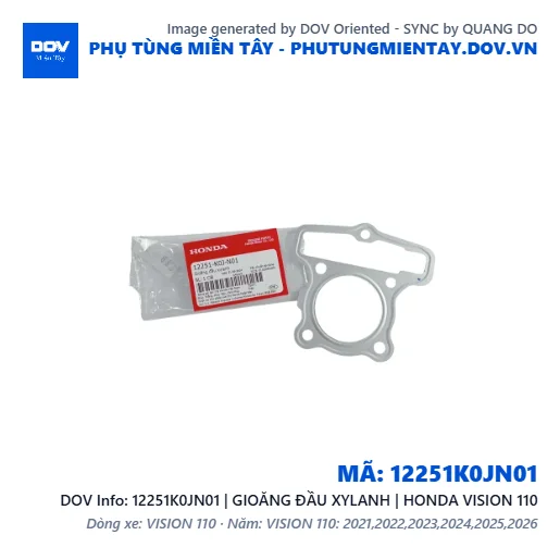 12251K0JN01 | GIOĂNG ĐẦU XYLANH | HONDA VISION 110 — 12251K0JN01