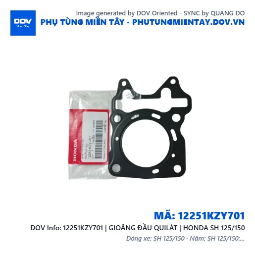 12251KZY701 | GIOĂNG ĐẦU QUILÁT | HONDA SH 125/150 — 12251KZY701