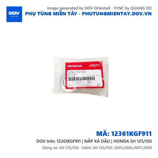 12361KGF911 | NẮP XẢ DẦU | HONDA SH 125/150 — 12361KGF911