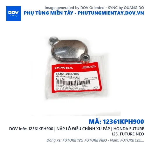 12361KPH900 | NẮP LỖ ĐIỀU CHỈNH XU PÁP | HONDA FUTURE 125, FUTURE NEO — 12361KPH900