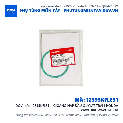 12395KFL851 | GIOĂNG NẮP ĐẦU QUYLÁT TRÁI | HONDA WAVE 100, WAVE ALPHA — 12395KFL851