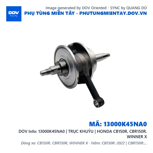 13000K45NA0 | TRỤC KHUỶU | HONDA CB150R, CBR150R, WINNER X — 13000K45NA0