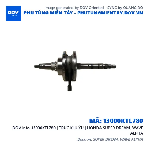 13000KTL780 | TRỤC KHUỶU | HONDA SUPER DREAM, WAVE ALPHA — 13000KTL780