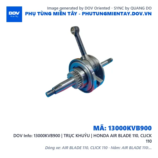 13000KVB900 | TRỤC KHUỶU | HONDA AIR BLADE 110, CLICK 110 — 13000KVB900