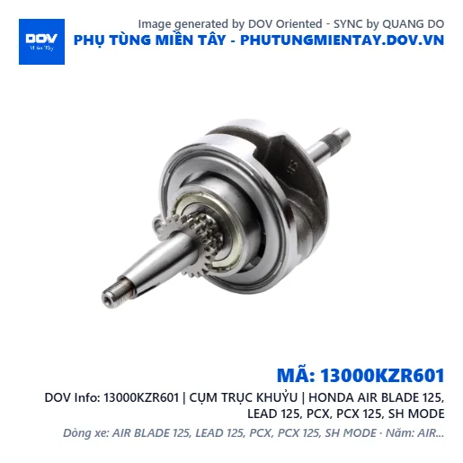 13000KZR601 | CỤM TRỤC KHUỶU | HONDA AIR BLADE 125, LEAD 125, PCX, PCX 125, SH MODE — 13000KZR601