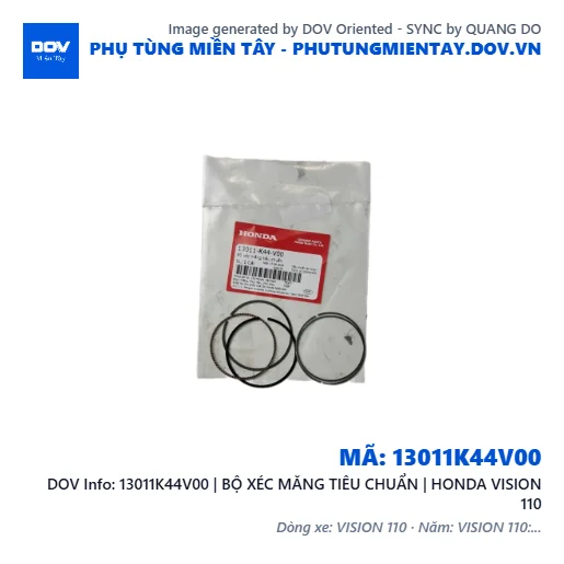 13011K44V00 | BỘ XÉC MĂNG TIÊU CHUẨN | HONDA VISION 110 — 13011K44V00