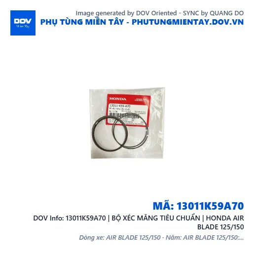 13011K59A70 | BỘ XÉC MĂNG TIÊU CHUẨN | HONDA AIR BLADE 125/150 — 13011K59A70