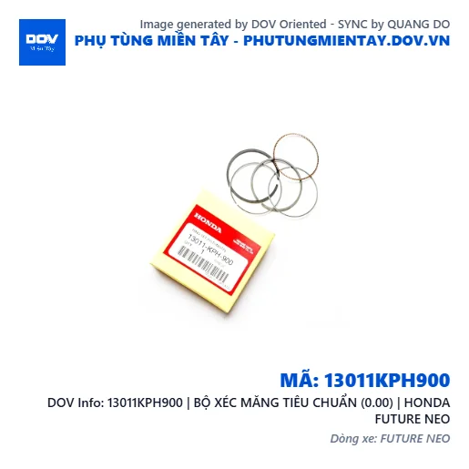 13011KPH900 | BỘ XÉC MĂNG TIÊU CHUẨN (0.00) | HONDA FUTURE NEO — 13011KPH900