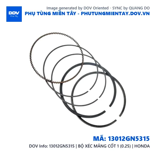 13012GN5315 | BỘ XÉC MĂNG CỐT 1 (0.25) | HONDA  — 13012GN5315